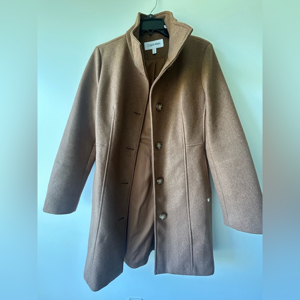Calvin Klein walker coat stand collar for Macys - Picture 6 of 16